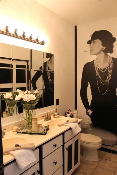 diy chanel inspired bathroom